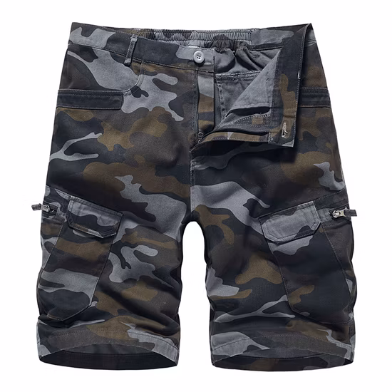 Bermuda cargo camouflage pour hommes, vêtements d'été