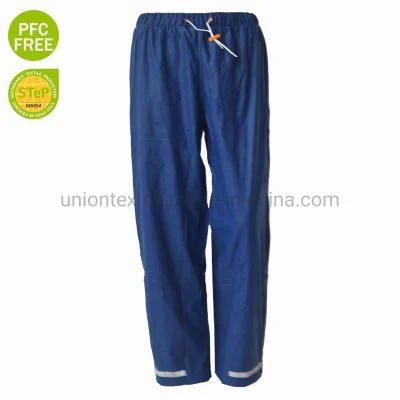 Pantalons de mode pantalons de travail vêtements de travail Polyester + revêtement PU doublure de pantalon imperméable avec maille de bonne qualité