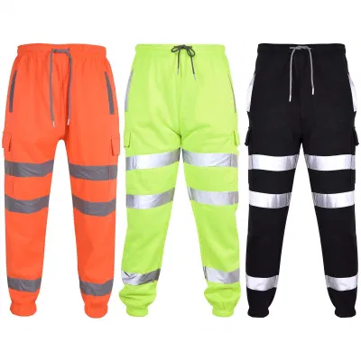 Pantalon réfléchissant haute visibilité pour travail sûr, pantalon cargo haute visibilité pour hommes