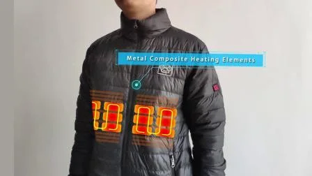 Vestes chauffantes d'hiver alimentées par batterie pour hommes, dernière conception