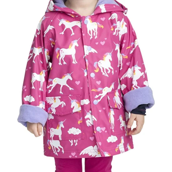 Veste à capuche de sports de plein air de manteau de pluie imperméable d'unité centrale d'enfants d'automne de printemps d'OEM